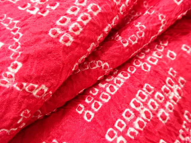  アンティーク　本絞り　更紗模様羽織